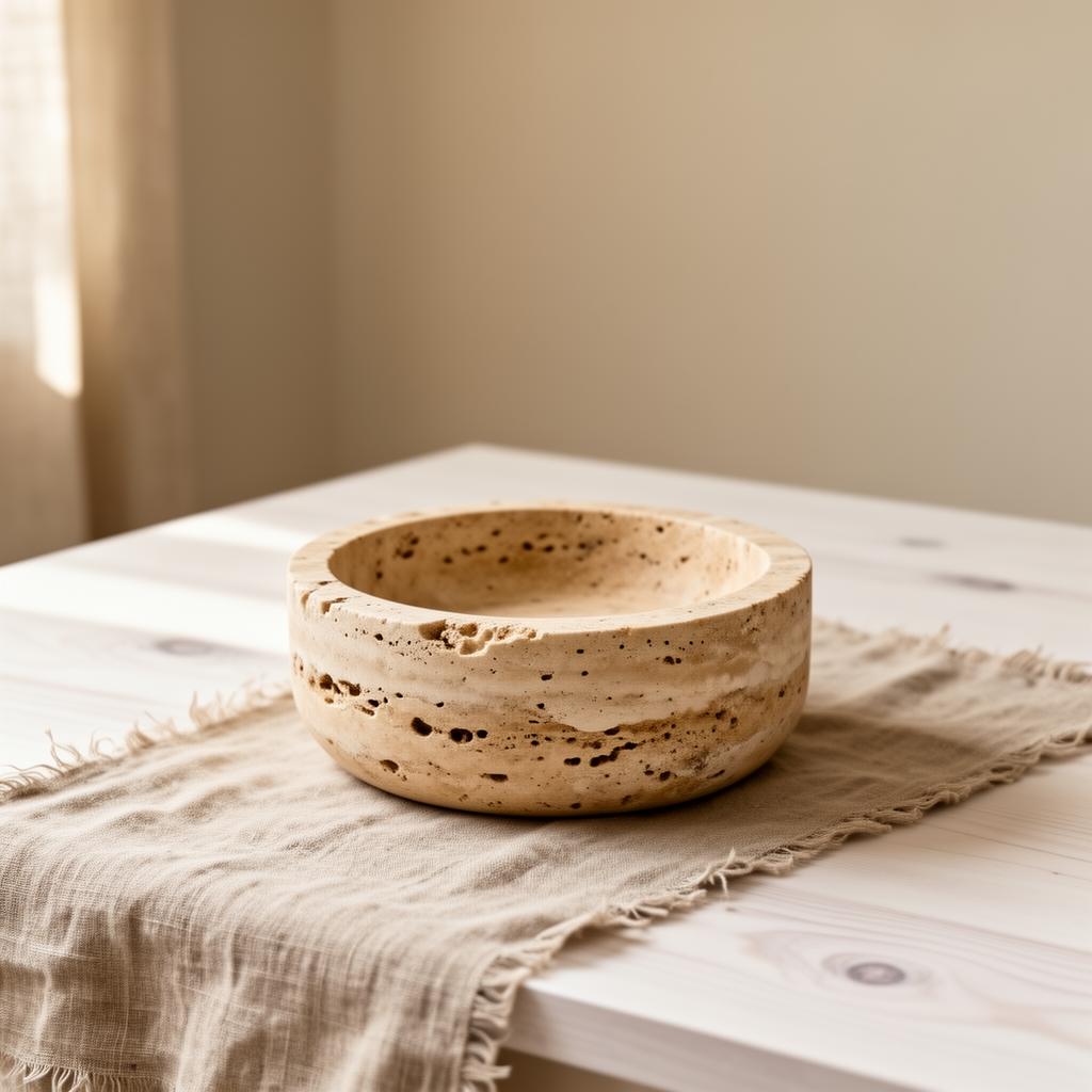 Raw Travertine Catchall